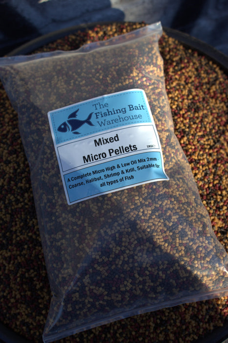 Mixed micro fish pellets for carp fishing – 1kg to 20kg bags
