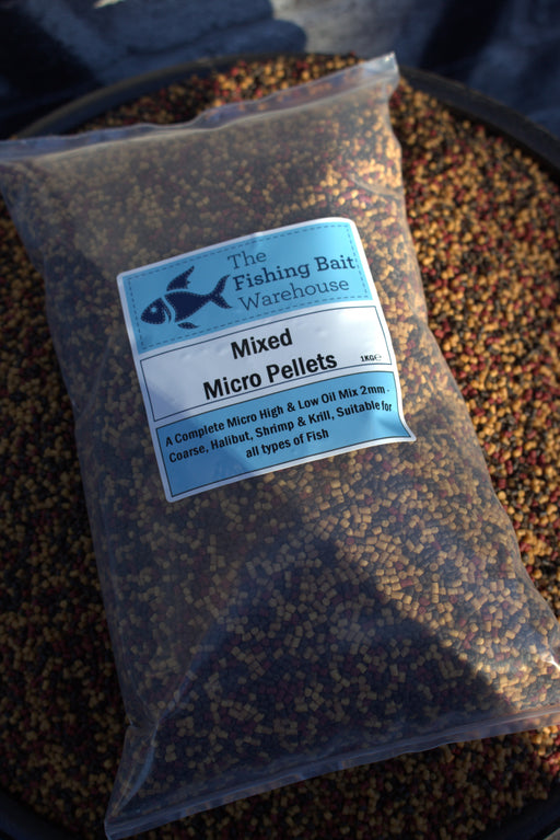 Mixed micro fish pellets for carp fishing – 1kg to 20kg bags