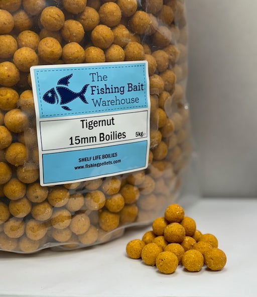 The Fishing Bait Wearhouse Tiger Nut Boilies fishingpellets.com Carp Fishing Bait